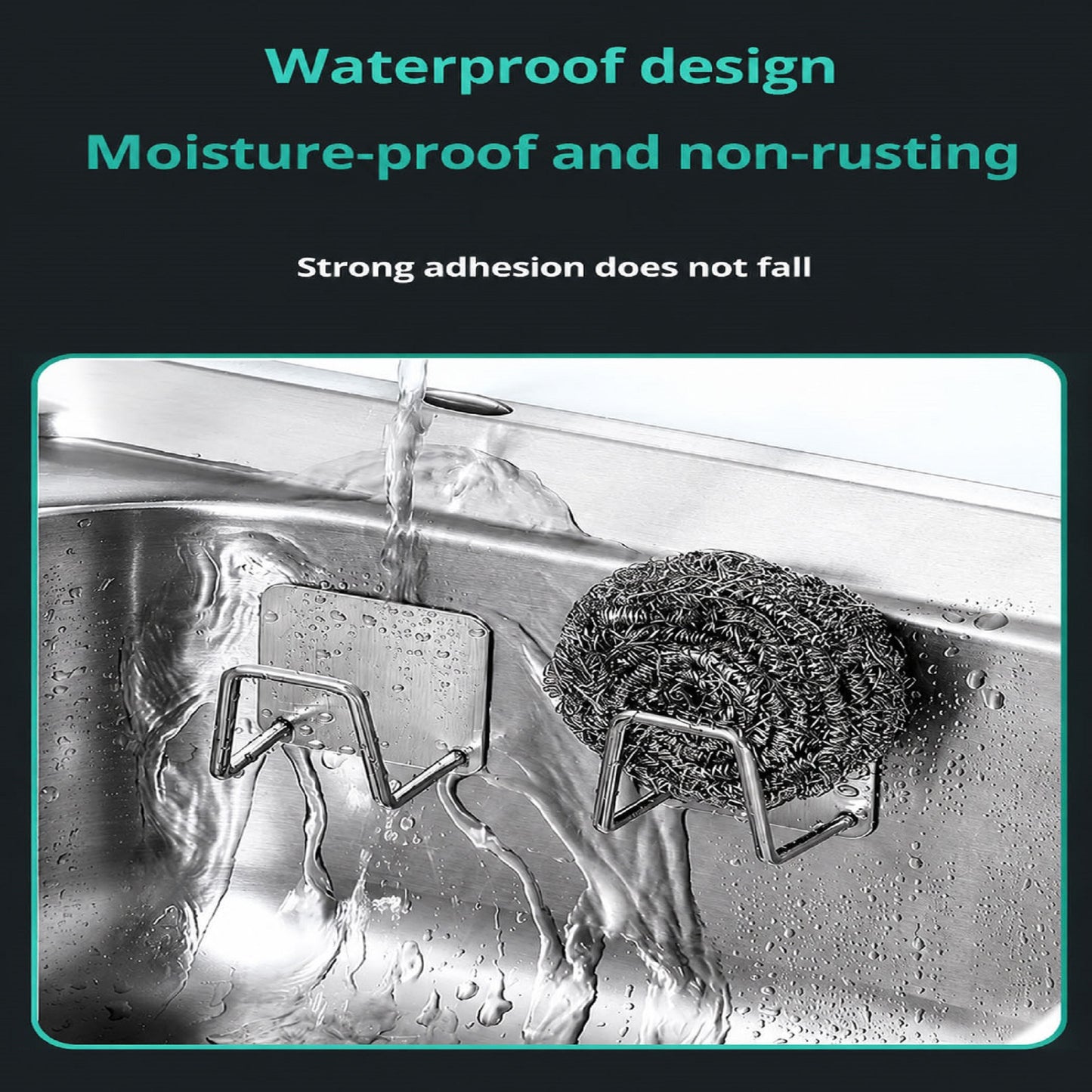 1-3-6pc Stainless Steel Sink Sponge Rack