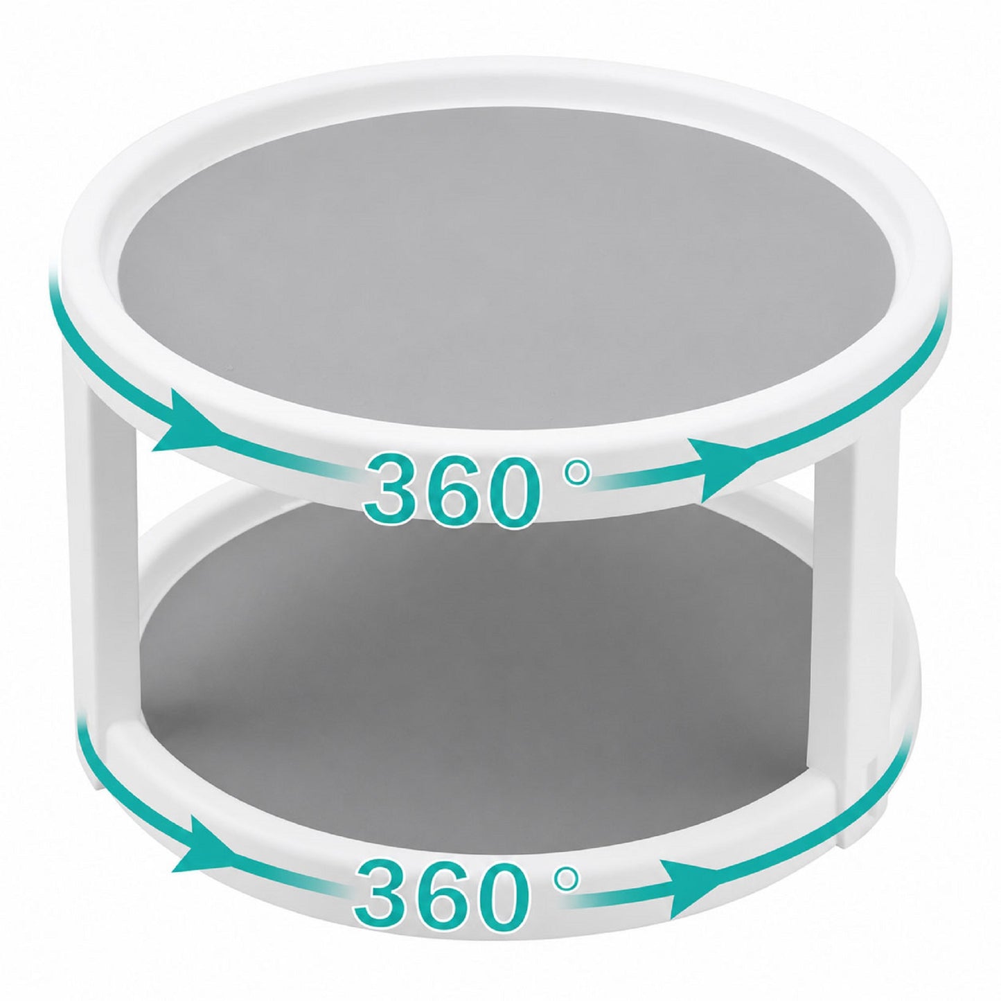 2-Layer 360-Degree Rotating Spice Storage Rack