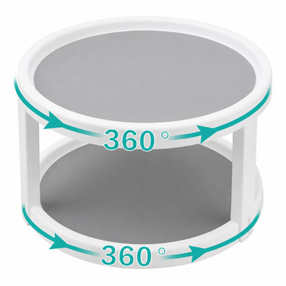 2-Layer 360-Degree Rotating Spice Storage Rack