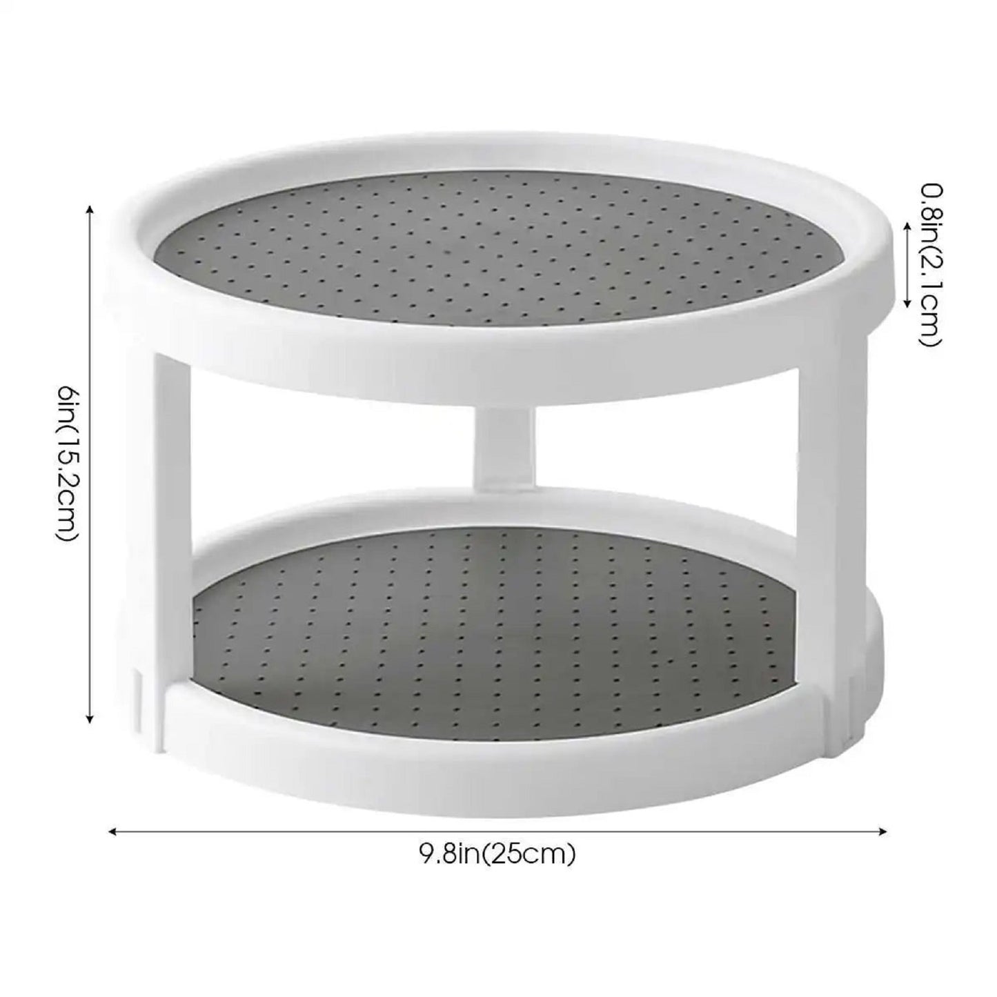 2-Layer 360-Degree Rotating Spice Storage Rack