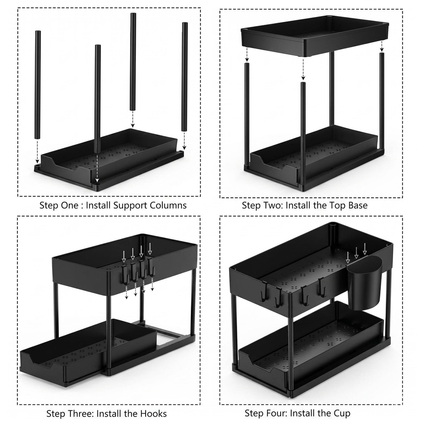 2-Tier ‌Sliding Under Sink Organizer